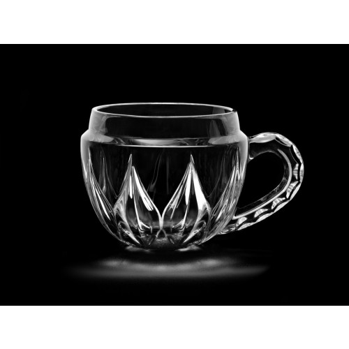 Lotus Small Crystal Tea/Coffee/Cappuccino Bowl Mug , Set of 6