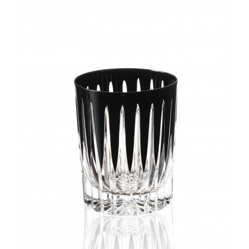 Coronet 24% Lead Crystal Black Whisky Glasses, Set of 6 
