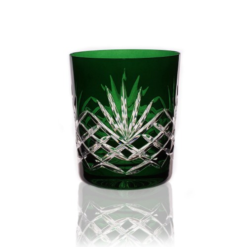 Timeless 24% Lead Crystal Green Whisky Glasses, Set of 6