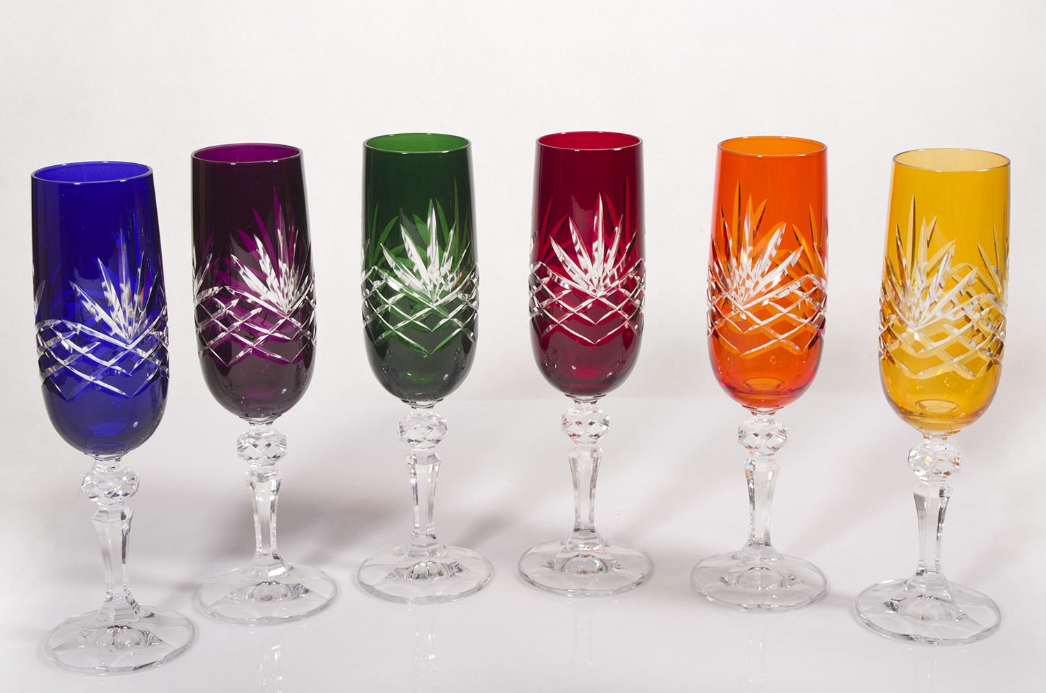 Timeless Multicoloured Crystal Champagne Glasses Set Of 6 Champagne Glasses Product Categories